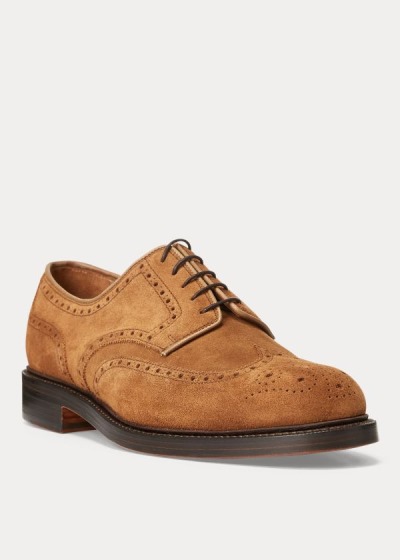 Tenis Polo Ralph Lauren Hombre Marrom - Brenton Suede Wingtip - PJKIF2905